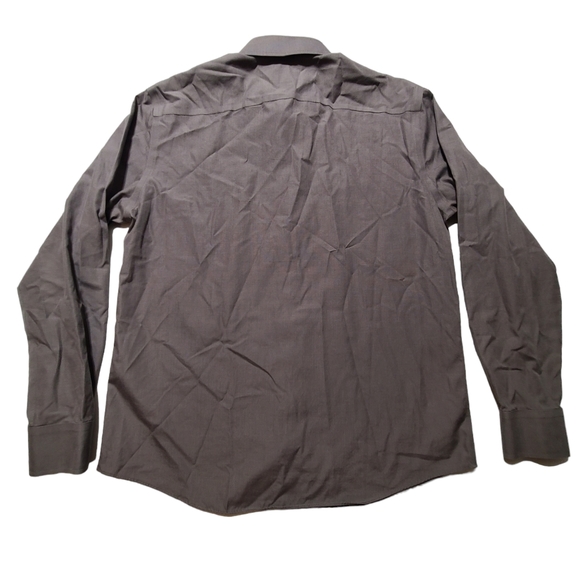 Untuckit Shirt Mens Large Gray Wrinkle Free Preppy Work Casual Button Front - Picture 2 of 5